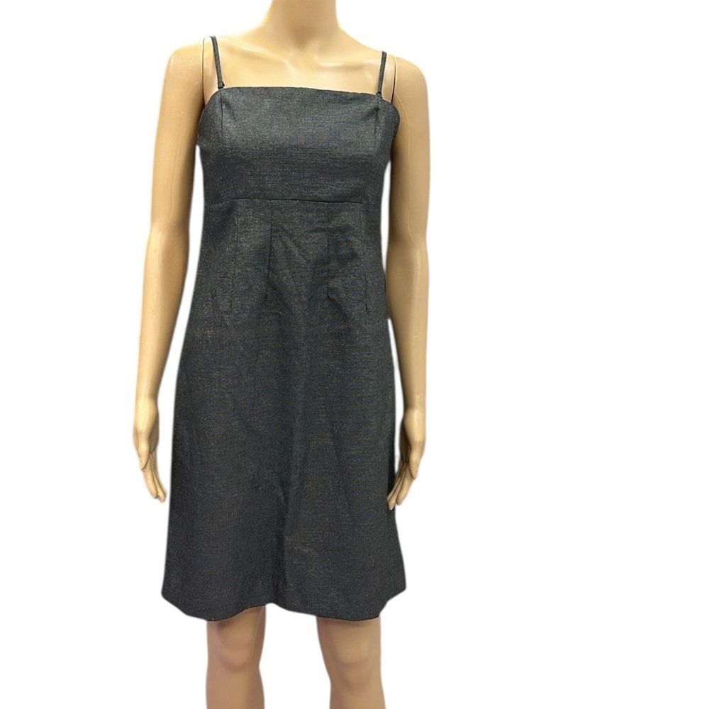GAP Black Metallic Silver Strapless Spaghetti Strap Dress Womens 4